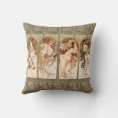 Alphonse Mucha The Seasons 1897 Art Nouveau クッション (裏面)