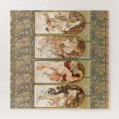 Alphonse Mucha The Seasons 1897 Art Nouveau ジグソーパズル (横)