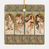 Alphonse Mucha The Seasons 1897 Art Nouveau セラミックオーナメント (裏面)