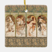 Alphonse Mucha The Seasons 1897 Art Nouveau セラミックオーナメント (正面)