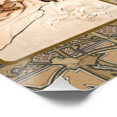 Alphonse Mucha The Seasons 1897 Art Nouveau ポスター (コーナー)