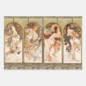Alphonse Mucha The Seasons 1897 Art Nouveau ラッピングペーパーシート (正面)