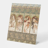 Alphonse Mucha The Seasons 1897 Art Nouveau 台座サイン (正面)