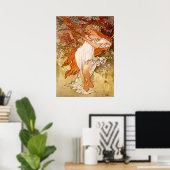 Alphonse Mucha – The spring – The Seasons ポスター (ホームオフィス)