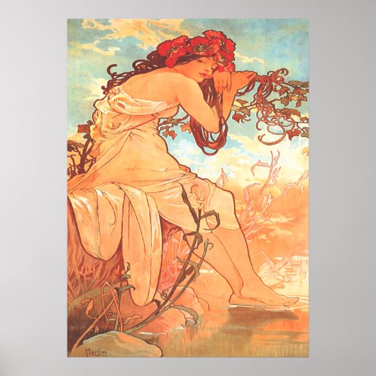 Alphonse  Mucha – The Summer –The Seasons ポスター (正面)