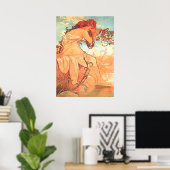 Alphonse  Mucha – The Summer –The Seasons ポスター (ホームオフィス)