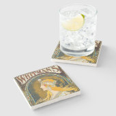 Alphonse Mucha Vintage Whitman's Ad ストーンコースター (横)