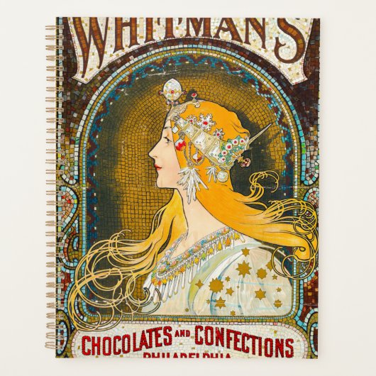 Alphonse Mucha Vintage Whitman's Ad プランナー手帳 (正面)