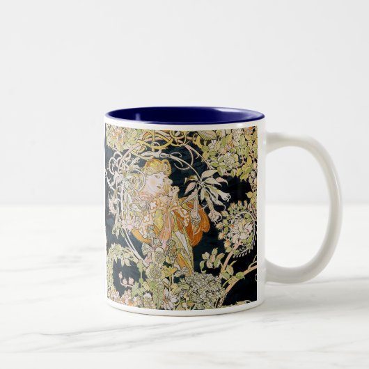 Alphonse Mucha, “Woman with a Daisy” ツートーンマグカップ (右)