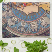 Alphonse Mucha , “ Zodiac ” キッチンタオル (折り畳み)