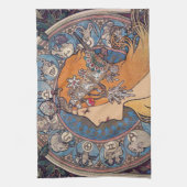 Alphonse Mucha , “ Zodiac ” キッチンタオル (縦)