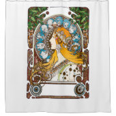 Alphonse Mucha - Zodiac シャワーカーテン (正面)