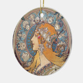 Alphonse Mucha , “Zodiac” セラミックオーナメント (左)