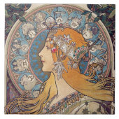 Alphonse Mucha , “Zodiac” タイル (正面)