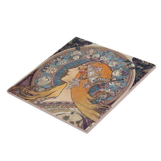 Alphonse Mucha , “Zodiac” タイル (側面)