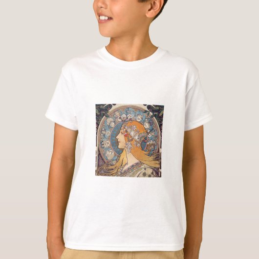 Alphonse Mucha , “Zodiac” Tシャツ (正面)