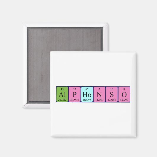 Alphonso周期表名磁石 マグネット (正面/裏面)