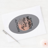 Alphorn感じ The Music Ovalステッカー 楕円形シール (封筒)