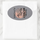 Alphorn感じ The Music Ovalステッカー 楕円形シール (バッグ)
