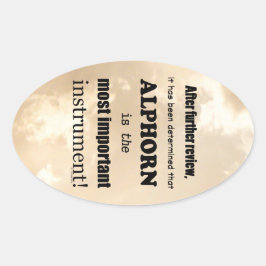 Alphorn最も重要な楽器オーバルステッカー 楕円形シール