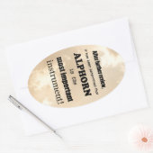 Alphorn最も重要な楽器オーバルステッカー 楕円形シール (封筒)