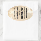 Alphorn最も重要な楽器オーバルステッカー 楕円形シール (バッグ)