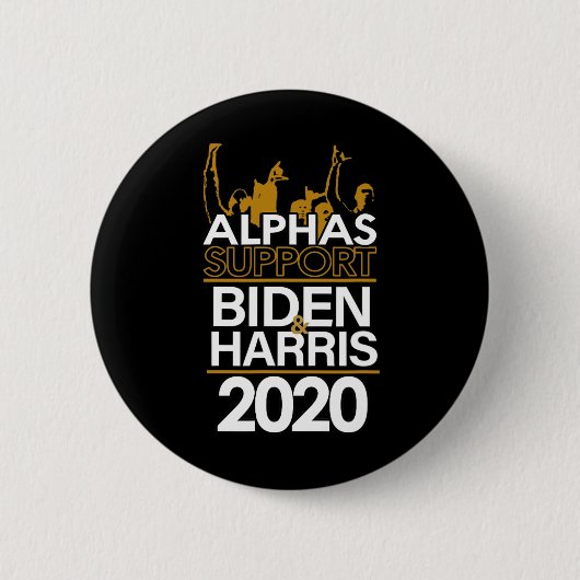 Alphsサポートバイデン氏とハリス2020 大統領の 缶バッジ (正面)