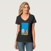 Alpine Girl and Peter Japanese 80s Retro Anime Man Tシャツ (正面フル)