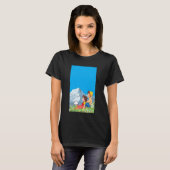 Alpine Girl and Peter Japanese 80s Retro Anime Man Tシャツ (正面フル)