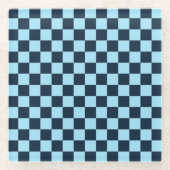 Alpine ice checkerboard pattern ガラスコースター (正面)