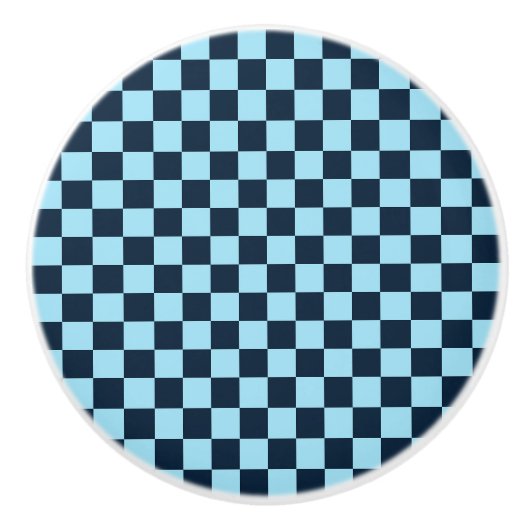 Alpine ice checkerboard pattern セラミックノブ (正面)