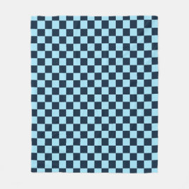 Alpine ice checkerboard pattern フリースブランケット