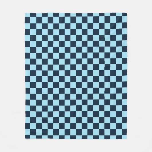 Alpine ice checkerboard pattern フリースブランケット (正面)