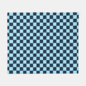 Alpine ice checkerboard pattern フリースブランケット (正面(横))