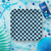Alpine ice checkerboard pattern ペーパープレート (パーティー)