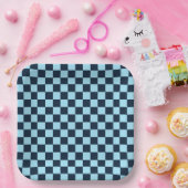 Alpine ice checkerboard pattern ペーパープレート (パーティー)