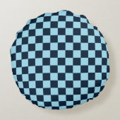 Alpine ice checkerboard pattern ラウンドクッション (裏面)