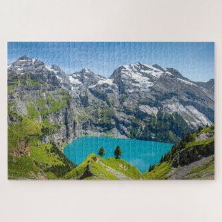 Alpine lake Oeschinensee in Switzerland ジグソーパズル