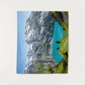 Alpine lake Oeschinensee in Switzerland タペストリー (正面)