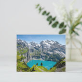 Alpine lake Oeschinensee in Switzerland ポストカード (スタンド正面)