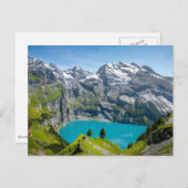 Alpine lake Oeschinensee in Switzerland ポストカード (正面/裏面)