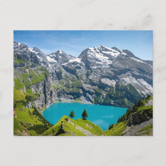 Alpine lake Oeschinensee in Switzerland ポストカード (正面)