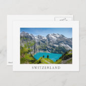 Alpine lake Oeschinensee in Switzerland ポストカード (正面/裏面)