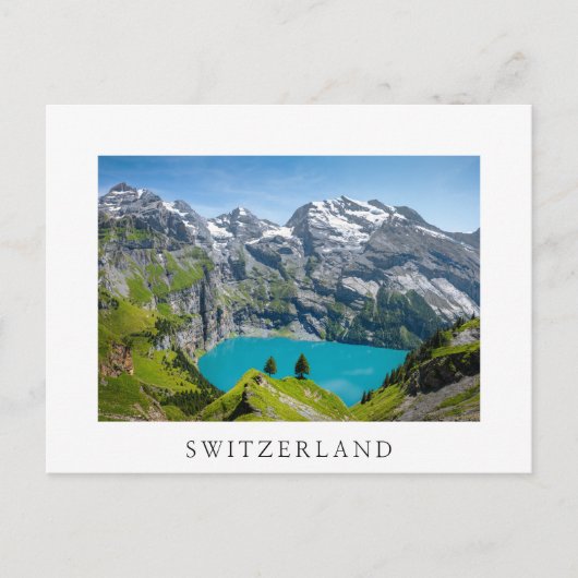 Alpine lake Oeschinensee in Switzerland ポストカード (正面)