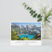 Alpine lake Oeschinensee in Switzerland ポストカード (スタンド正面)