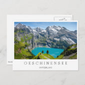 Alpine lake Oeschinensee in Switzerland ポストカード (正面/裏面)