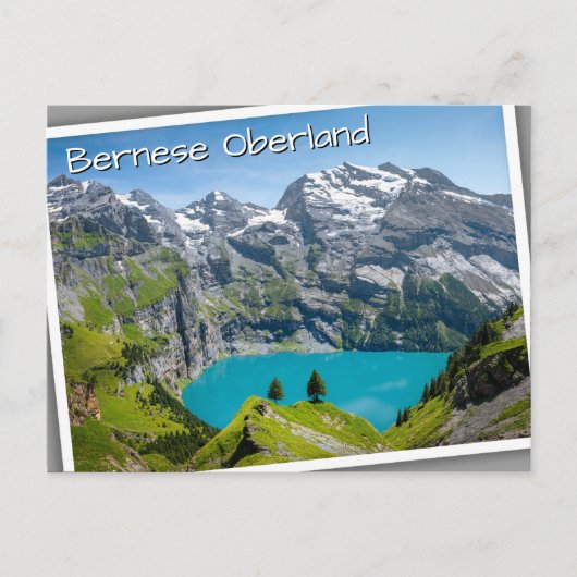 Alpine lake Oeschinensee in Switzerland ポストカード (正面)