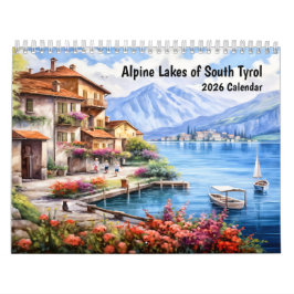 Alpine Lakes of South Tyrol – 2026 Calendar カレンダー