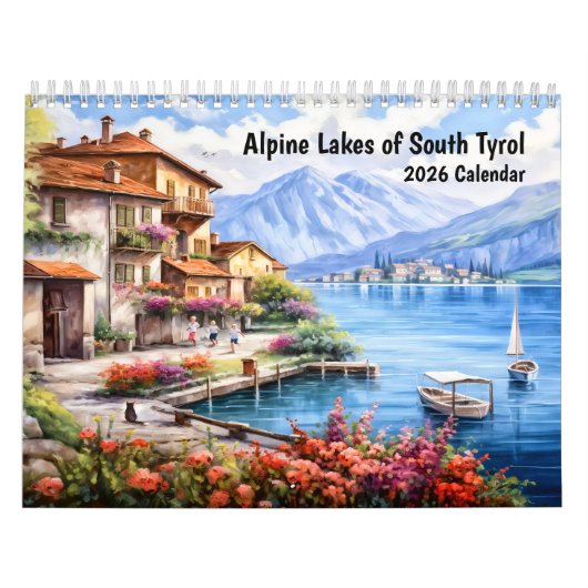 Alpine Lakes of South Tyrol – 2026 Calendar カレンダー (カバー)