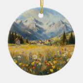 Alpine Mountain Wildflower Ornament セラミックオーナメント (正面)